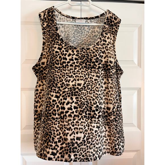 Bobbie Brooks Leopard Print Tank Top Women’s 2X Animal Print Y2K Style Shirt - Picture 3 of 8